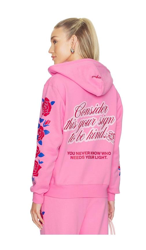 the mayfair group be kind classic hoodie in pink. - size l/xl (also in xs/s, s/m, m/l)
