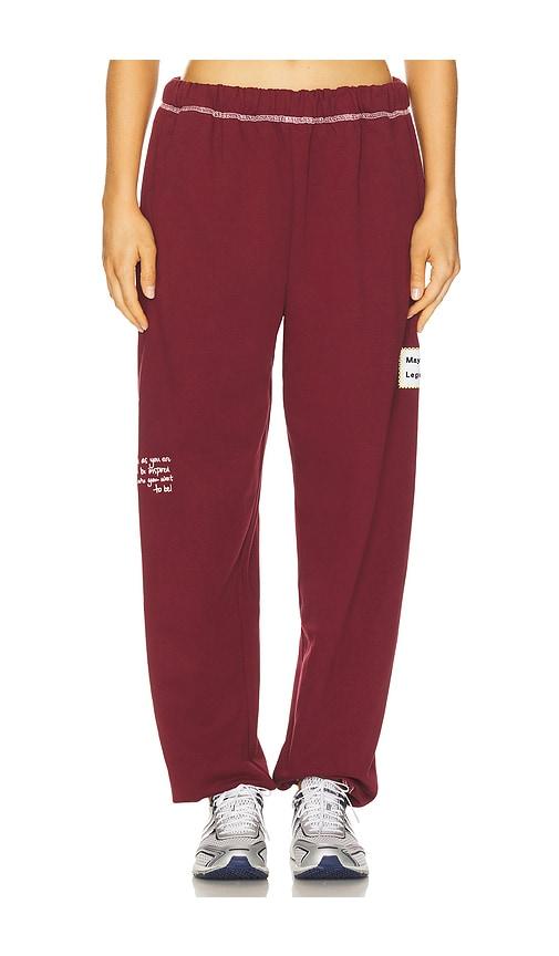 the mayfair group legacy sweatpant in burgundy. - size l/xl (also in xs, s/m)