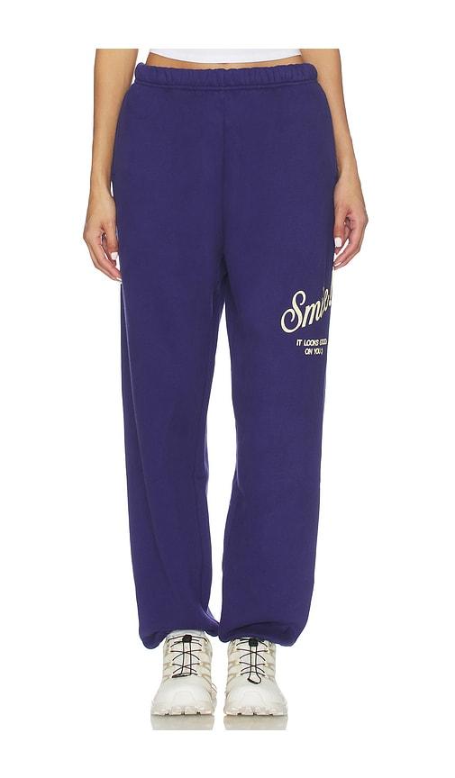 the mayfair group smile sweatpants in purple. - size l/xl (also in xs, m/l)