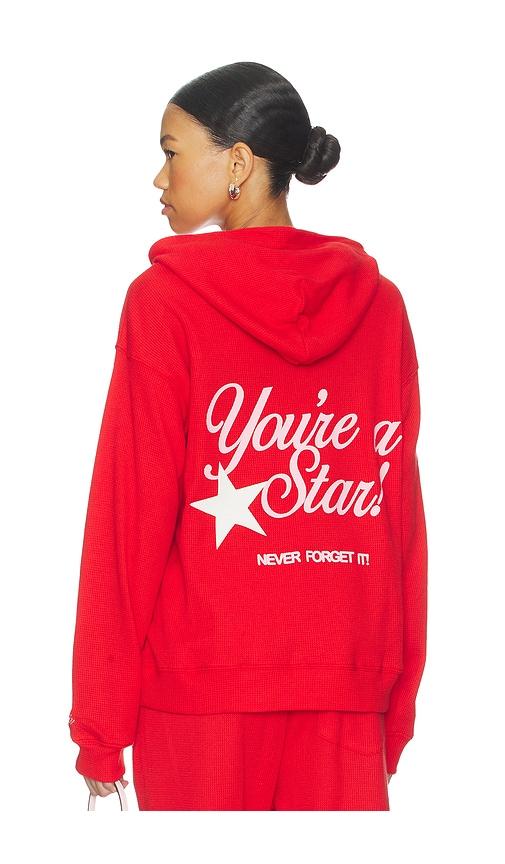 the mayfair group you're a star relaxed hoodie in red. - size s/m (also in xs)