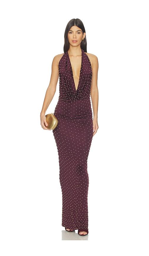 the new arrivals by ilkyaz ozel agel dress in wine. - size 36/4 (also in 38/6, 40/8)
