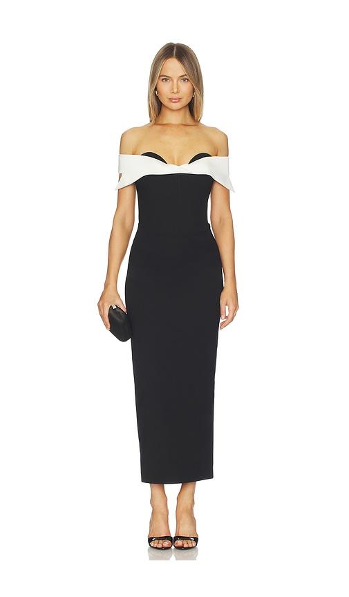 the new arrivals by ilkyaz ozel jacqueline dress in black,white. - size 34/0 (also in 42/8)