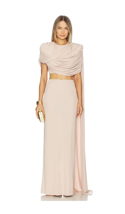 the new arrivals by ilkyaz ozel khara top in neutral. - size 36/2 (also in 38/4)