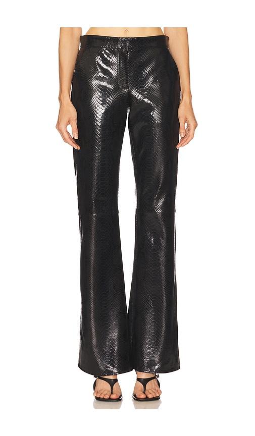 the new arrivals by ilkyaz ozel lenny leather pant in black. - size 34/2 (also in 36/4, 38/6, 40/8)