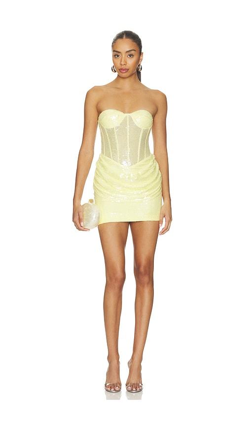 the new arrivals by ilkyaz ozel pamela dress in yellow. - size 36/4 (also in 38/6, 40/8)