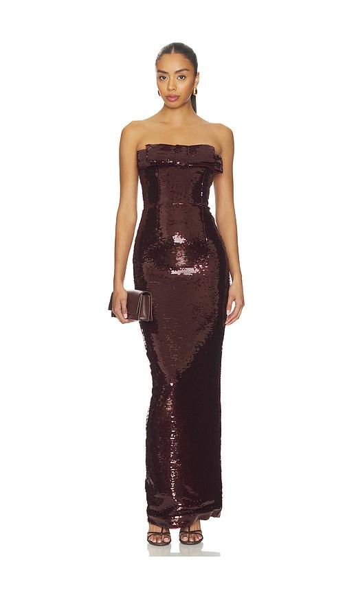 the new arrivals by ilkyaz ozel sisu dress in burgundy. - size 36/4 (also in 38/6)