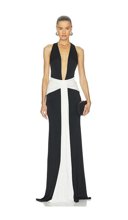 the new arrivals by ilkyaz ozel siwa dress in black & white. - size 38/6 (also in 40/8)