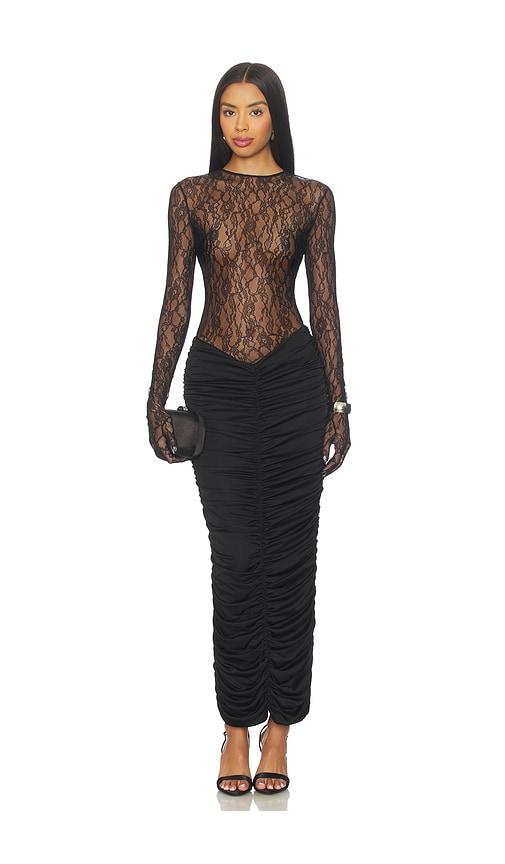 the new arrivals by ilkyaz ozel vivienne lace maxi dress in black. - size 38/6 (also in 40/8)