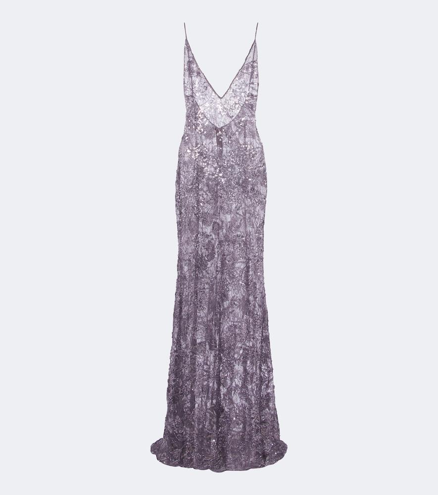 the new arrivals ilkyaz ozel claudie sequined lace gown