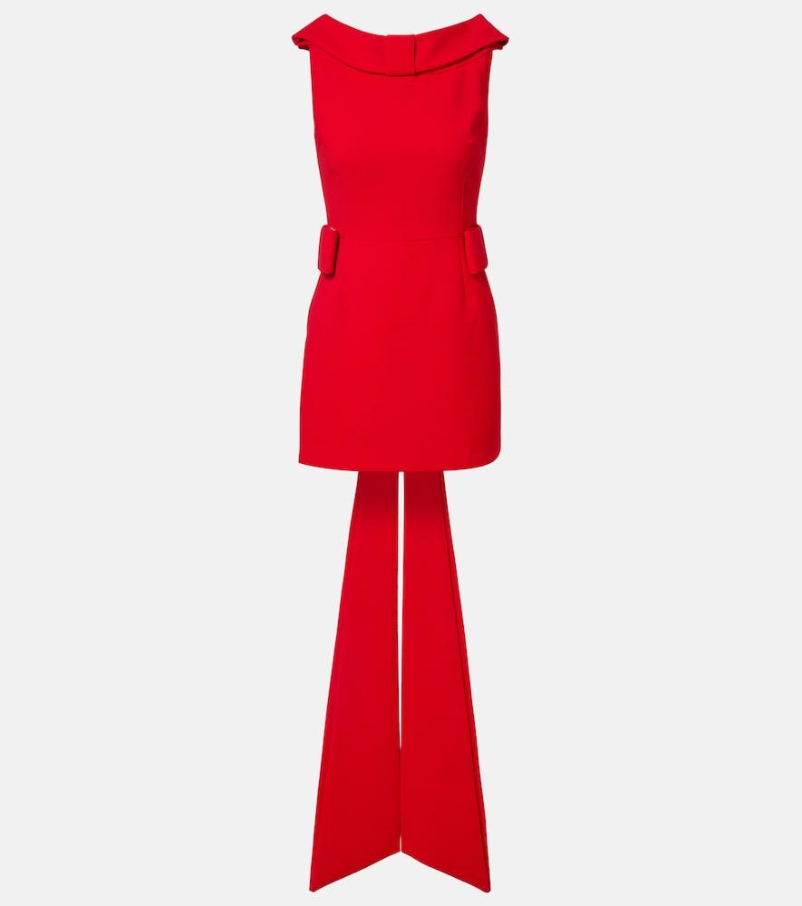 the new arrivals ilkyaz ozel daphne bow-detail crêpe minidress