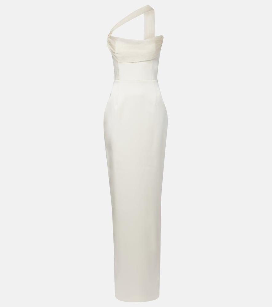 the new arrivals ilkyaz ozel julietta scarf-detail silk gown