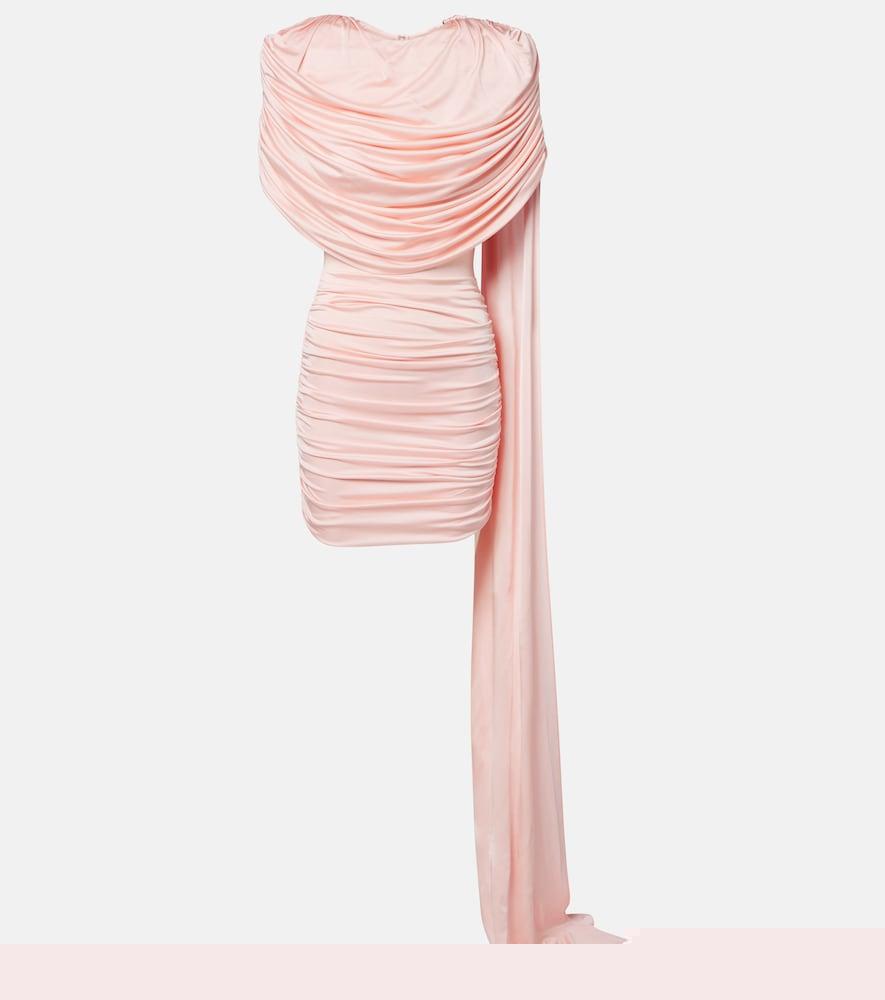 the new arrivals ilkyaz ozel khara draped gathered minidress