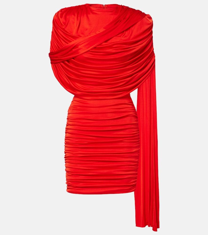 the new arrivals ilkyaz ozel khara draped minidress