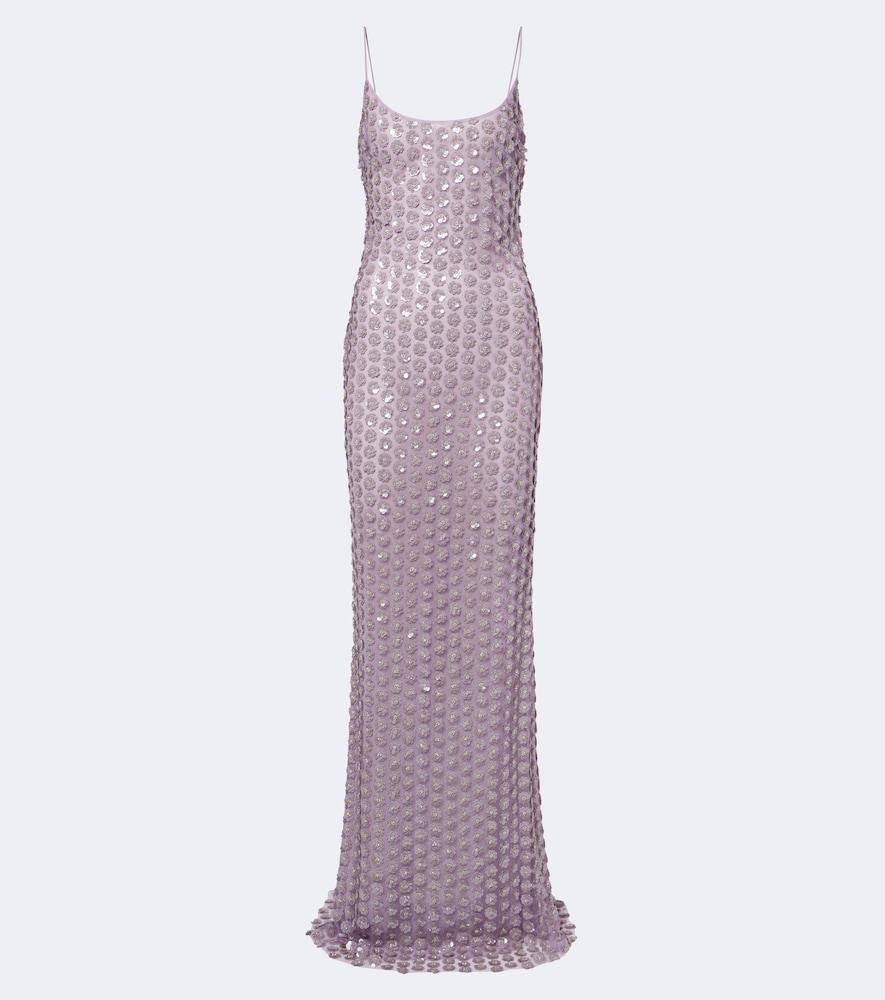 the new arrivals ilkyaz ozel sequined tulle gown
