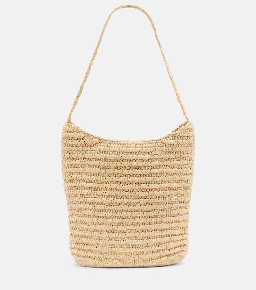the row alma medium raffia shoulder bag