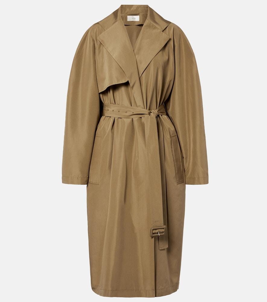the row amapola silk trench coat