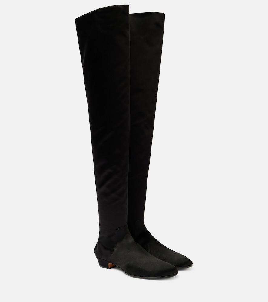 the row awar satin over-the-knee boots