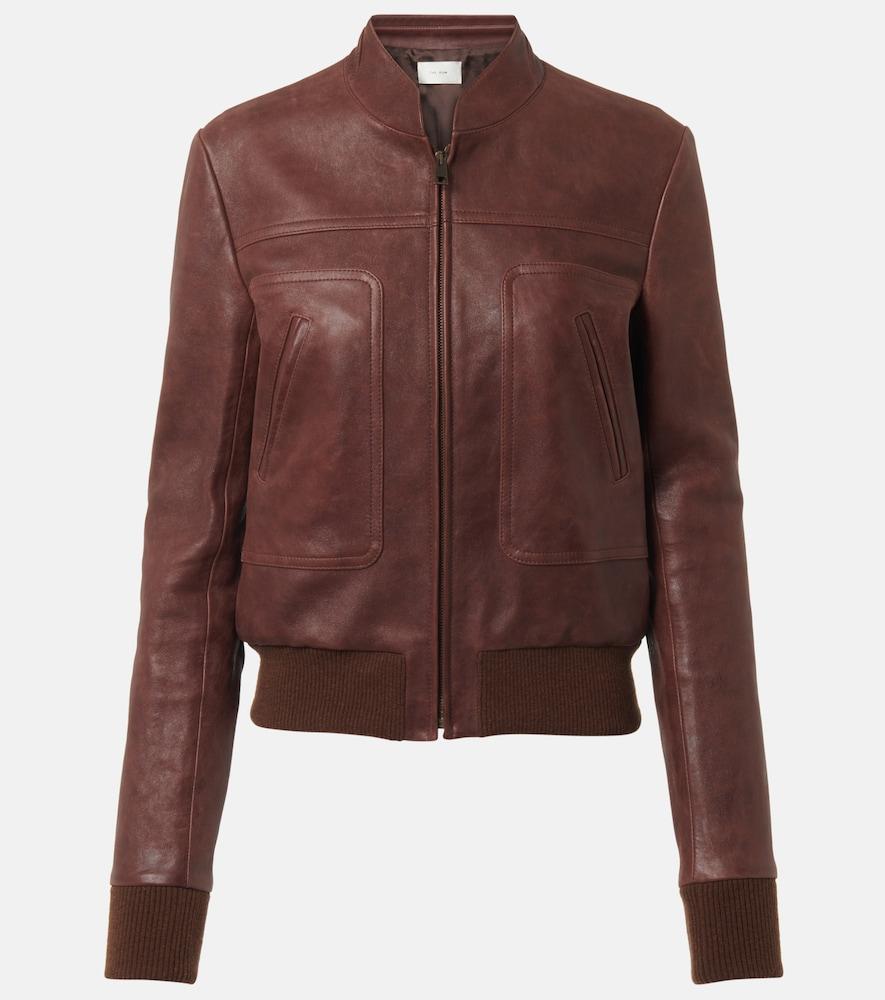 the row bader leather jacket