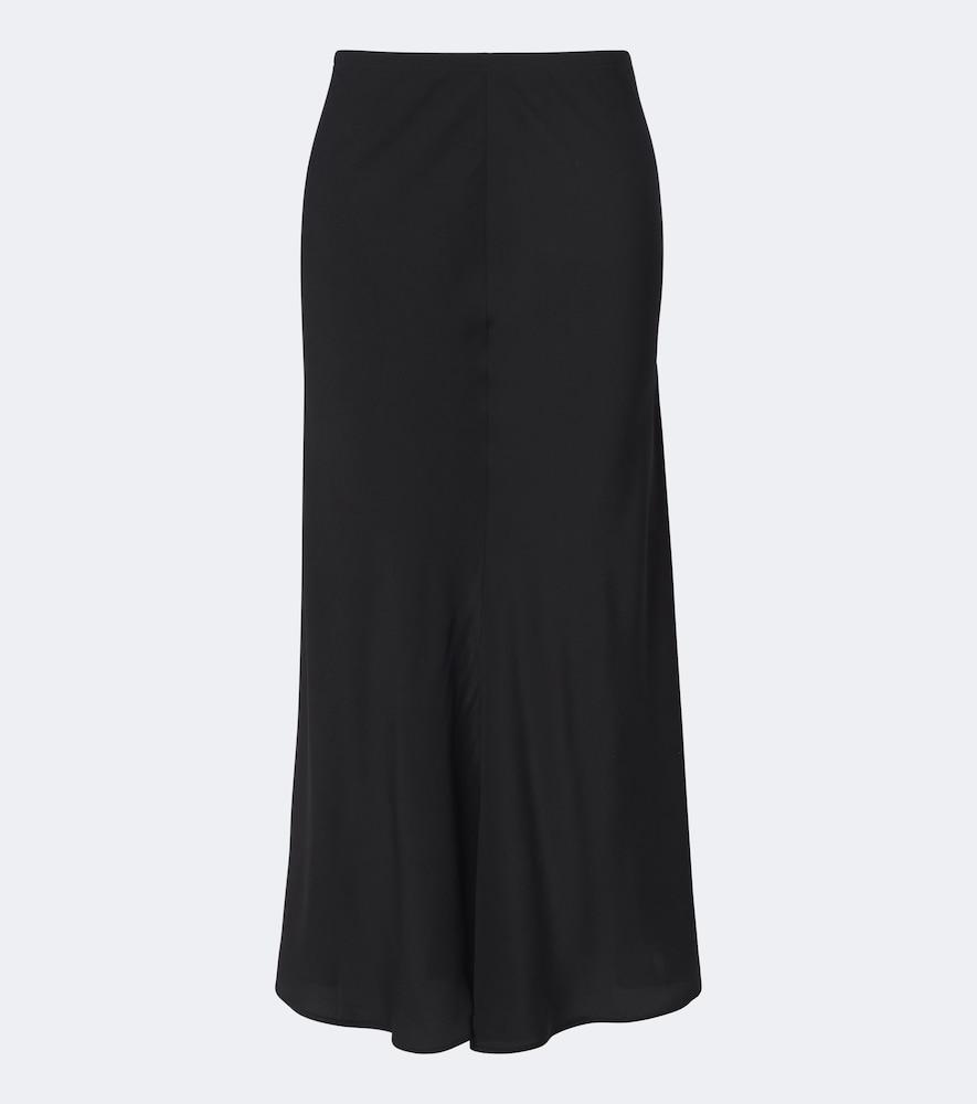 the row bakura silk crêpe de chine midi skirt