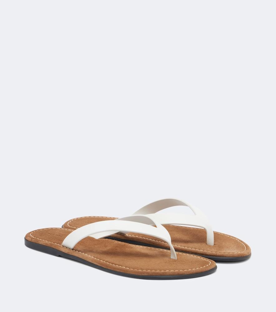 the row beach leather thong sandals