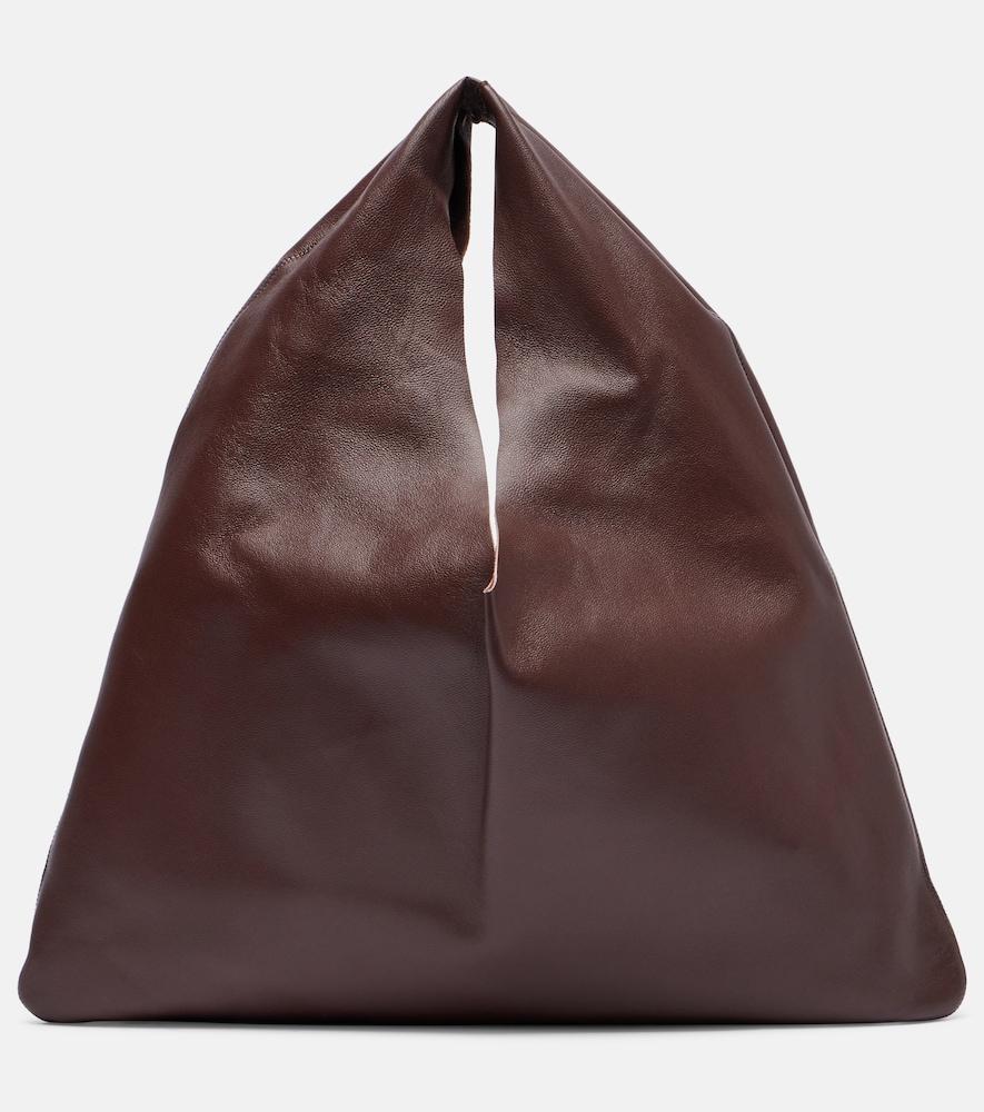 the row bindle small leather top-handle bag