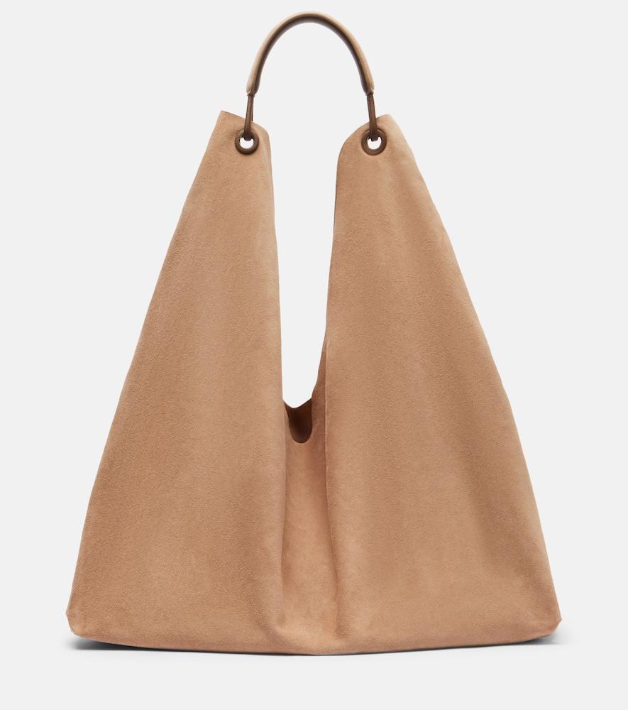 the row bindle three suede shoulder bag
