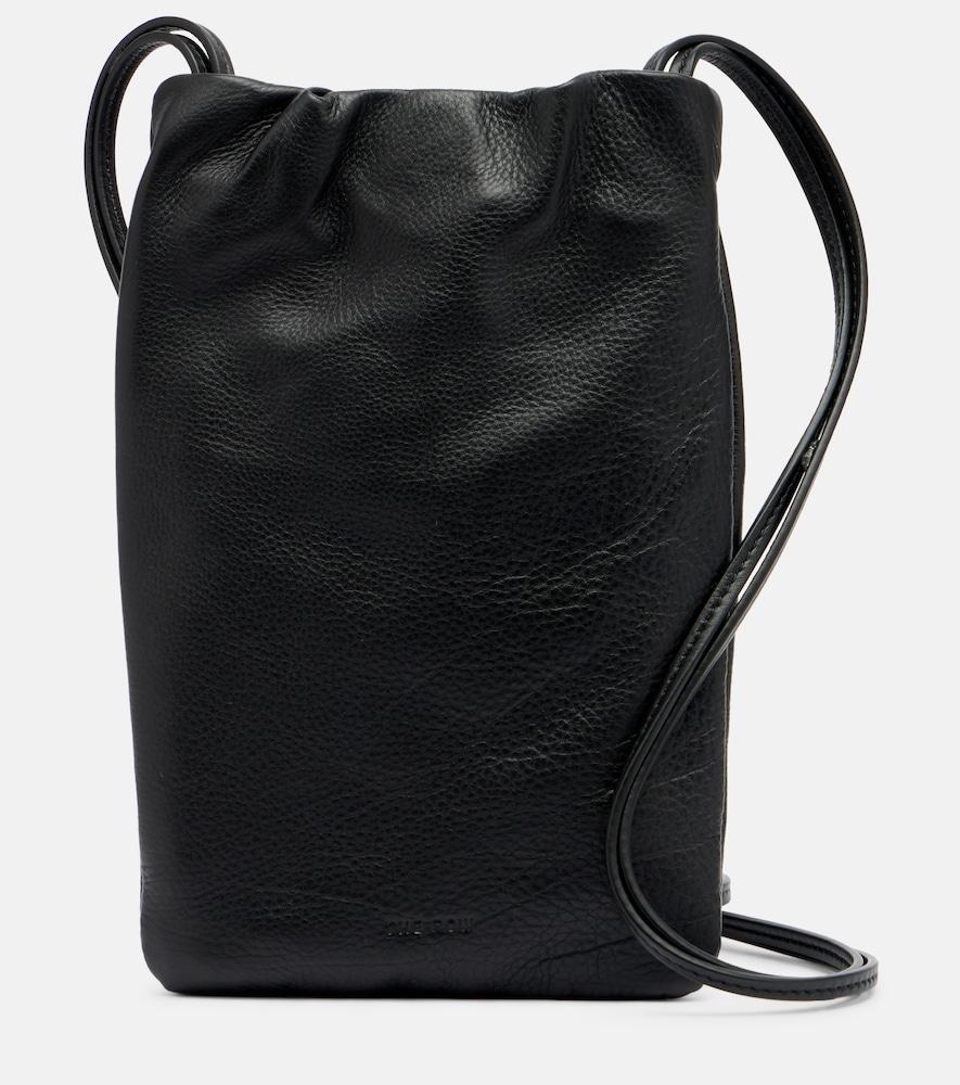 the row bourse leather phone pouch