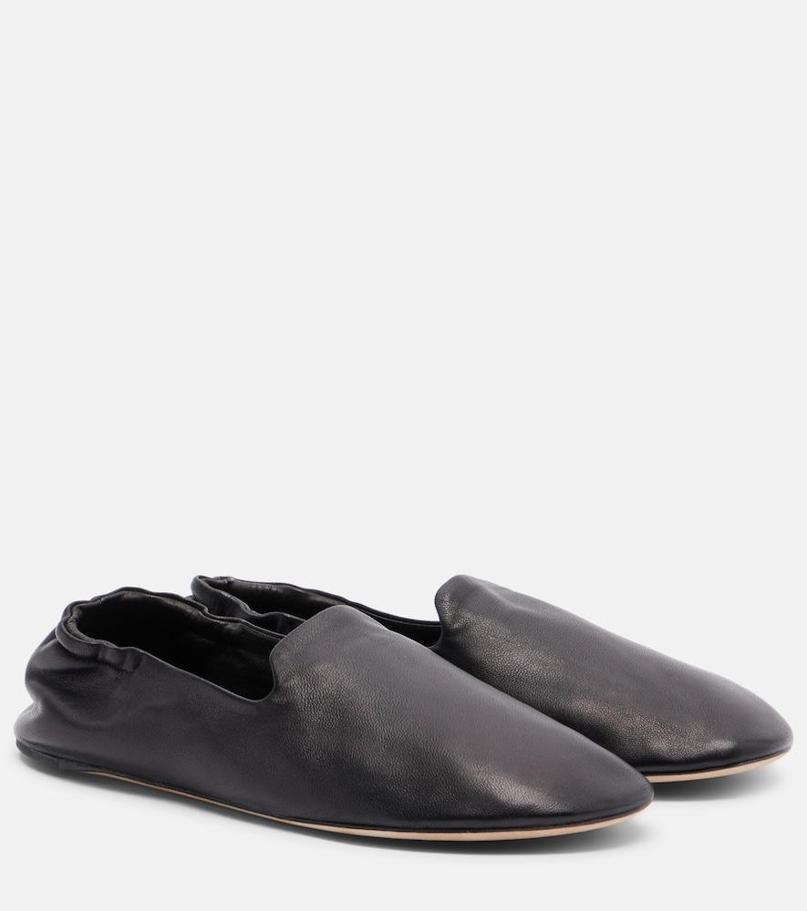 the row casa leather slippers