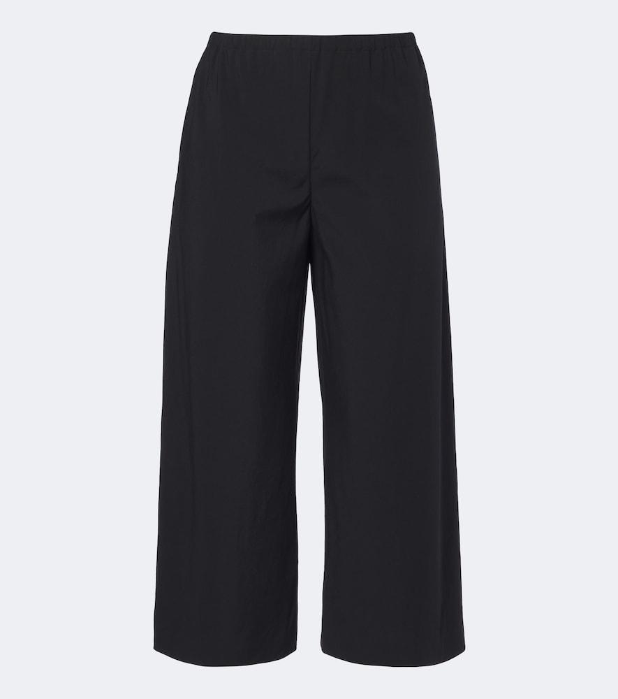 the row cosmo cropped wool wide-leg pants