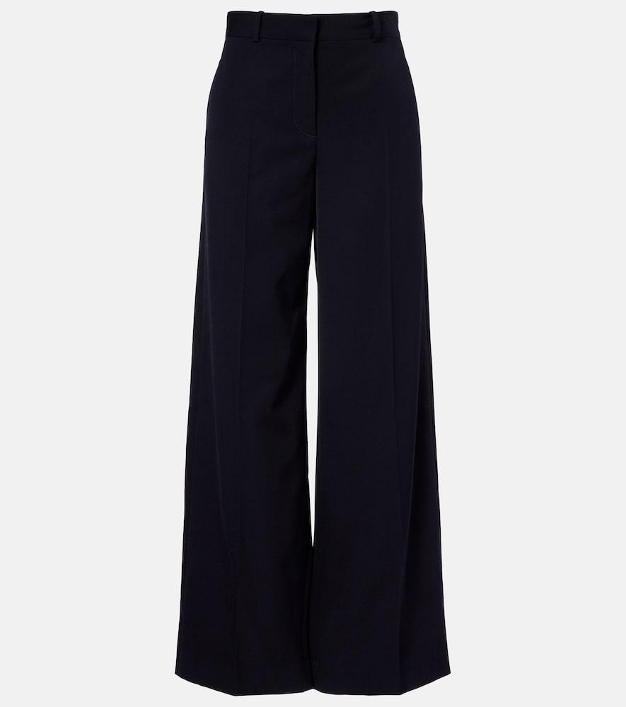 the row dender wool gabardine wide-leg pants