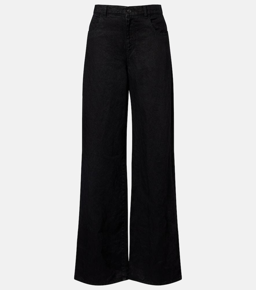 the row eglitta linen wide-leg jeans