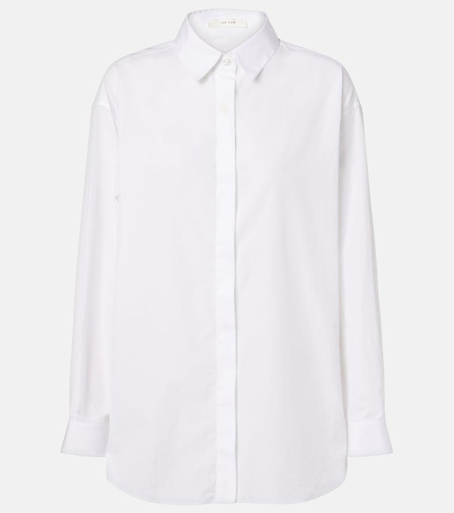 the row esetan cotton poplin shirt