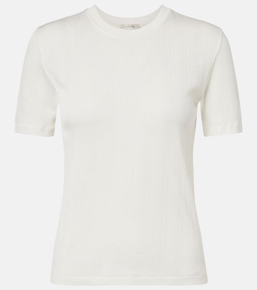 the row etina ribbed-knit cotton t-shirt