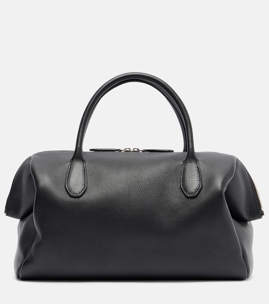 the row faye leather top-handle bag