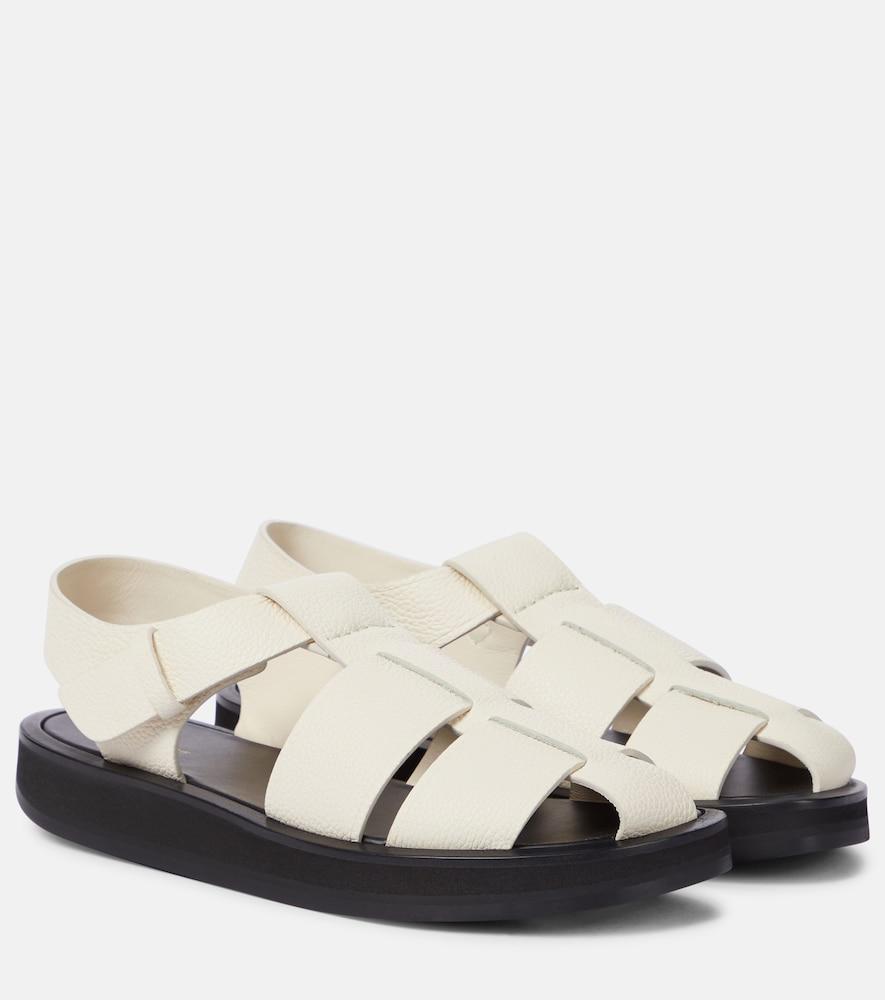 the row fisherman leather sandals