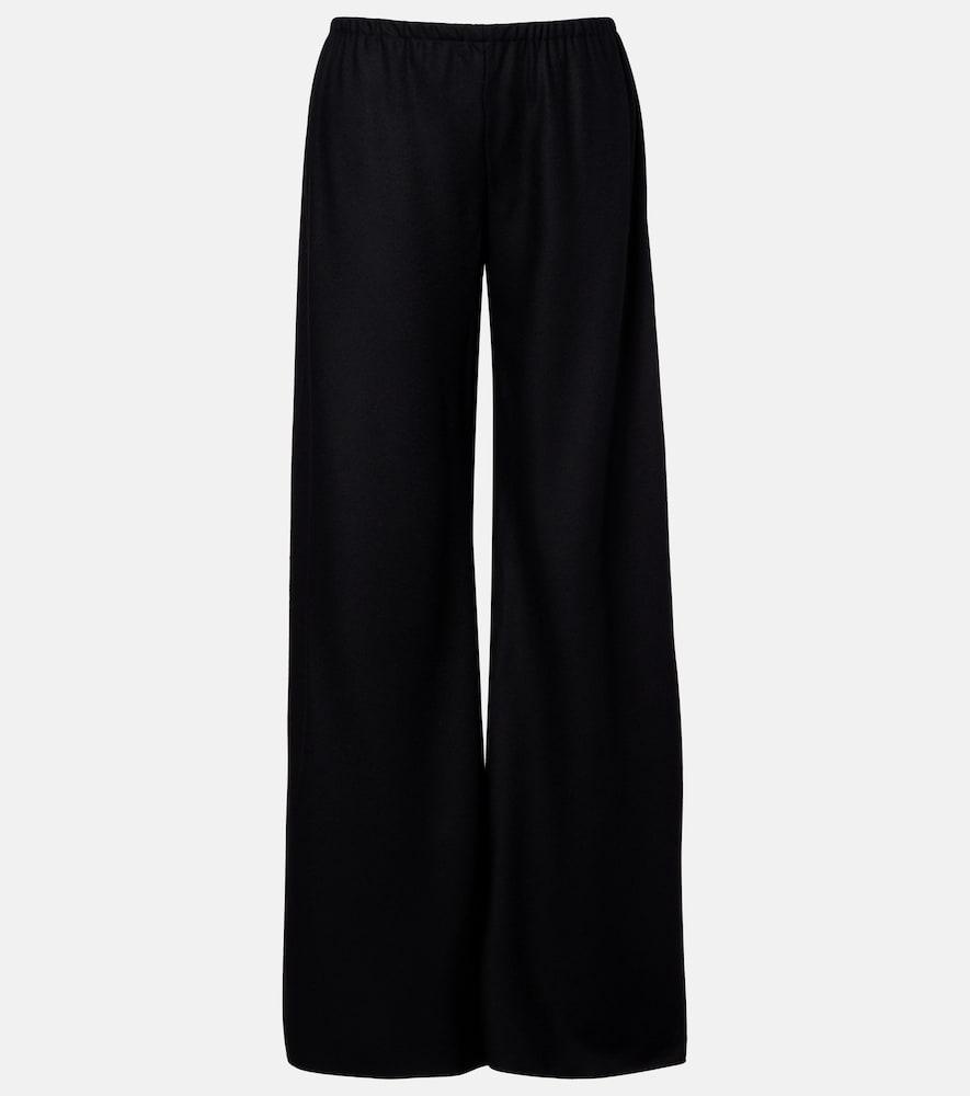 the row gala virgin wool flannel wide-leg pants