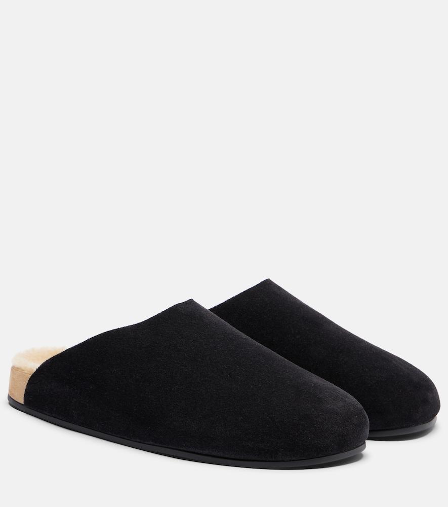 the row hudson two suede mules