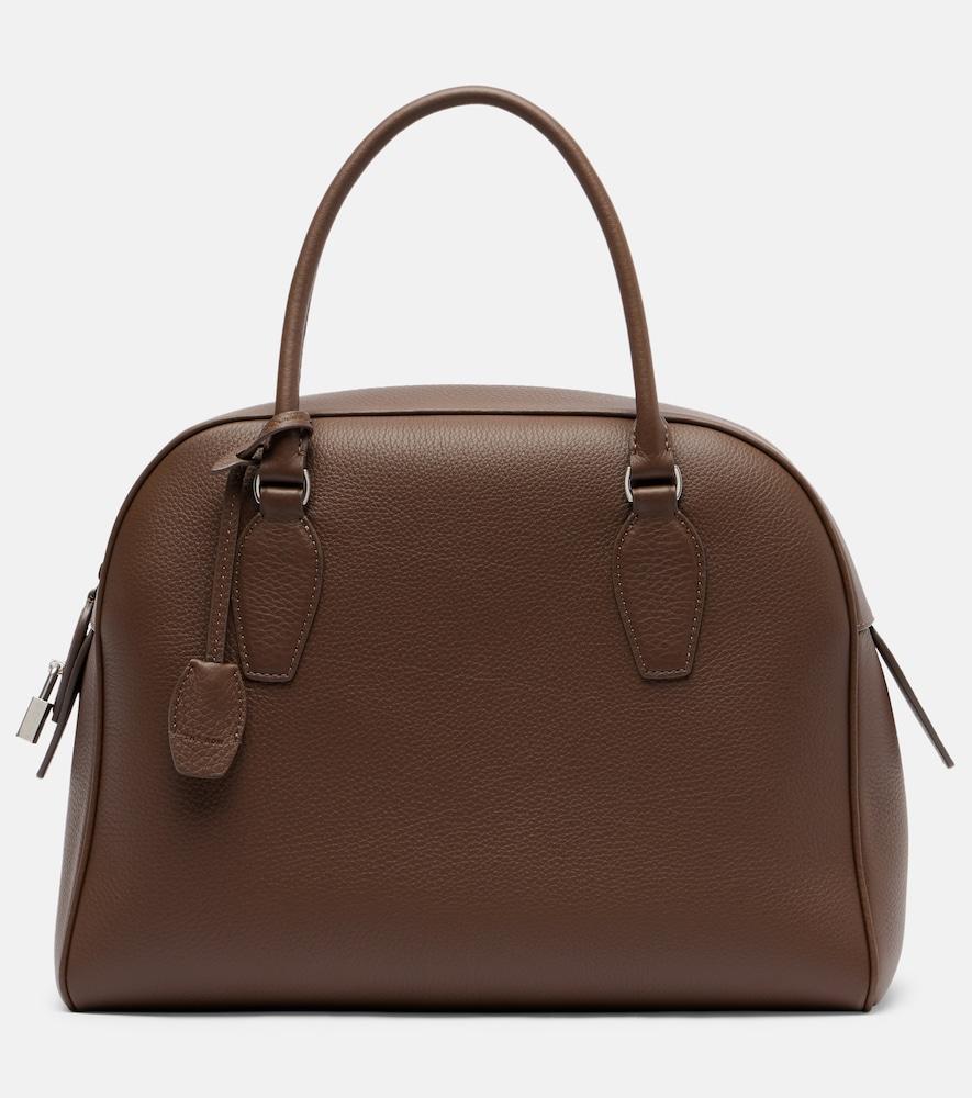 the row india 12 medium leather tote bag