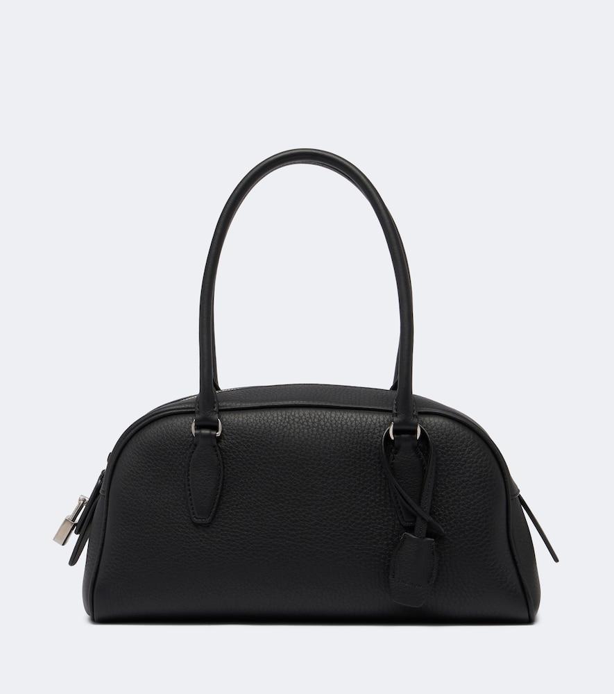 the row india e/w small leather tote bag