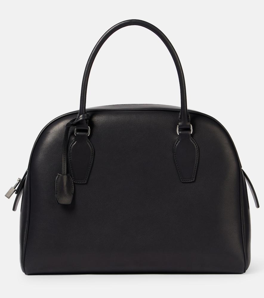 the row india medium leather tote bag