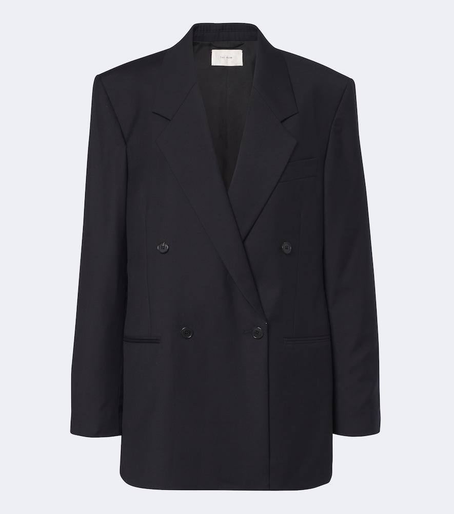 the row isani double-breasted virgin wool blazer