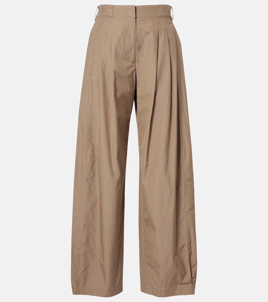 the row iven cotton poplin wide-leg pants
