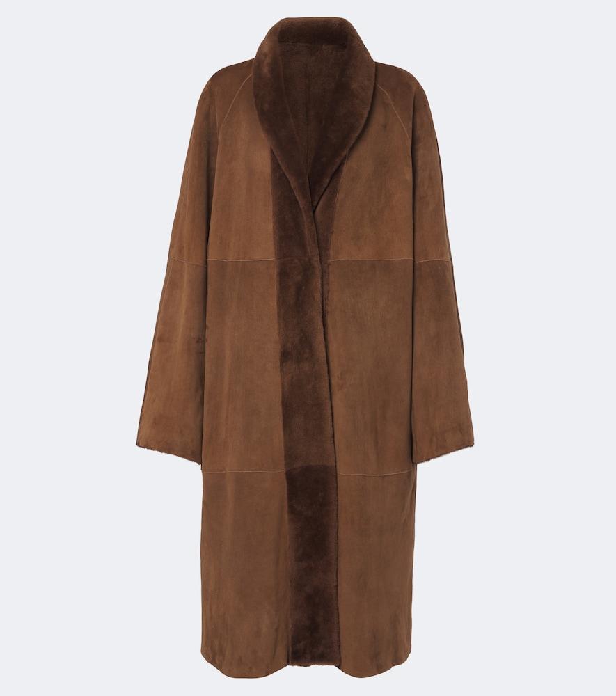 the row kane reversible shearling-lined suede coat