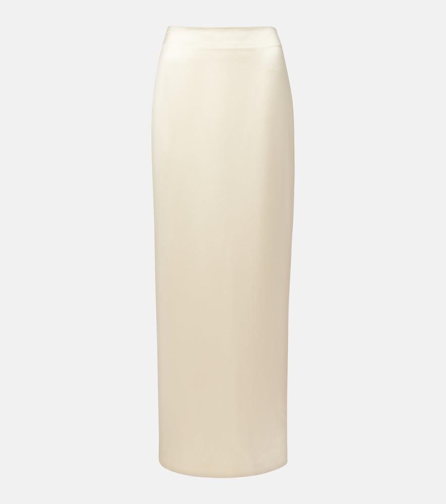 the row kiernan silk satin maxi skirt
