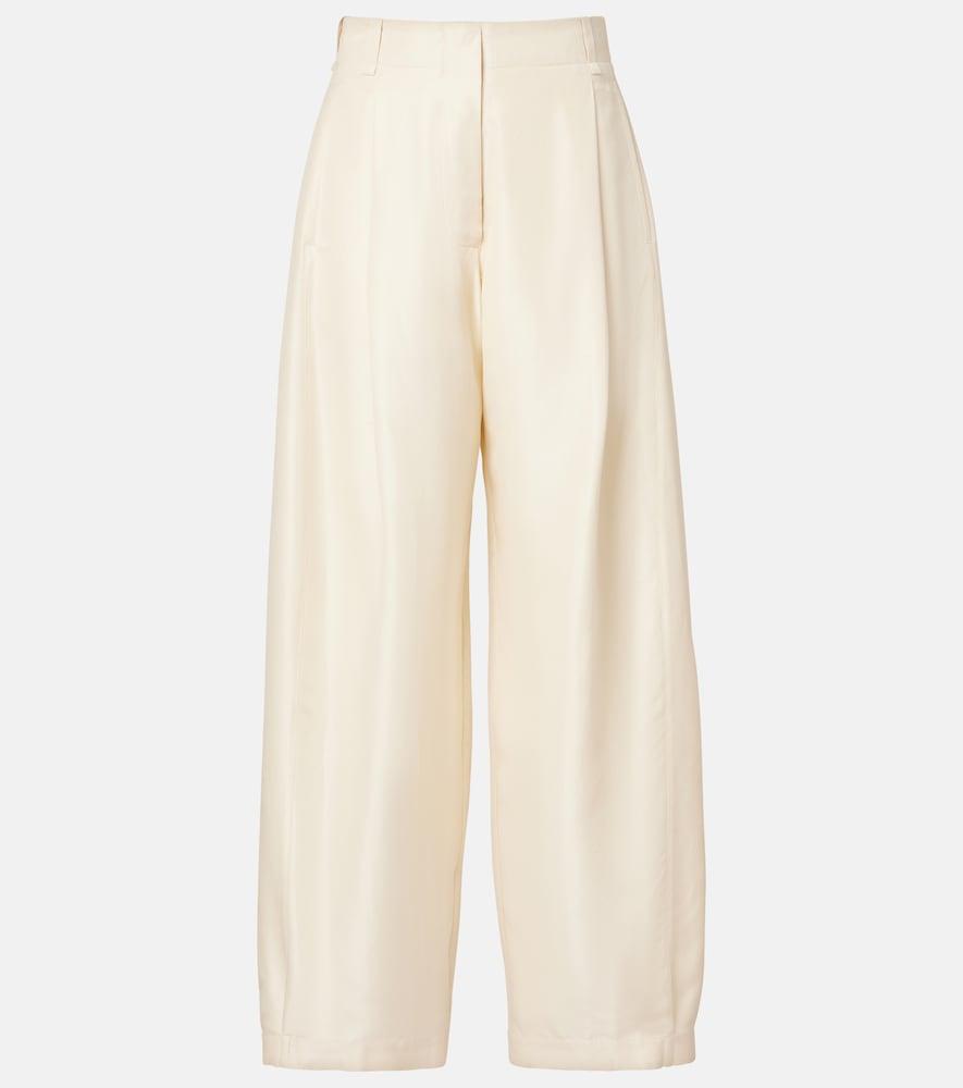 the row kolina silk wide-leg pants