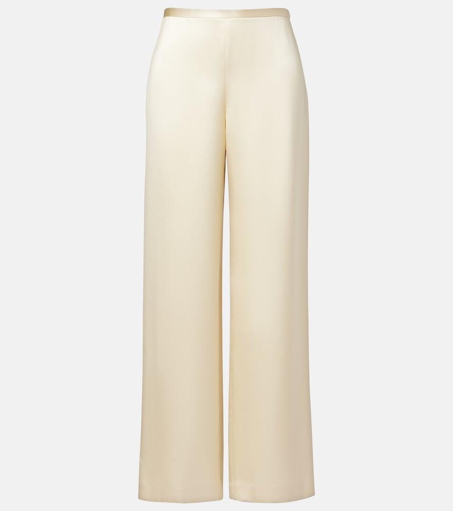 the row lanuit silk satin straight pants
