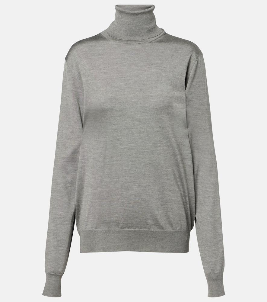 the row liwen silk turtleneck top