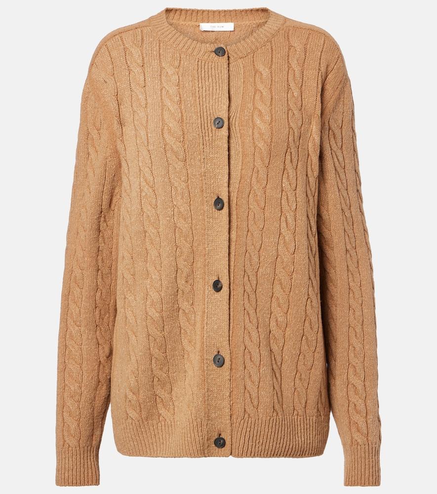 the row loneke cable-knit wool cardigan