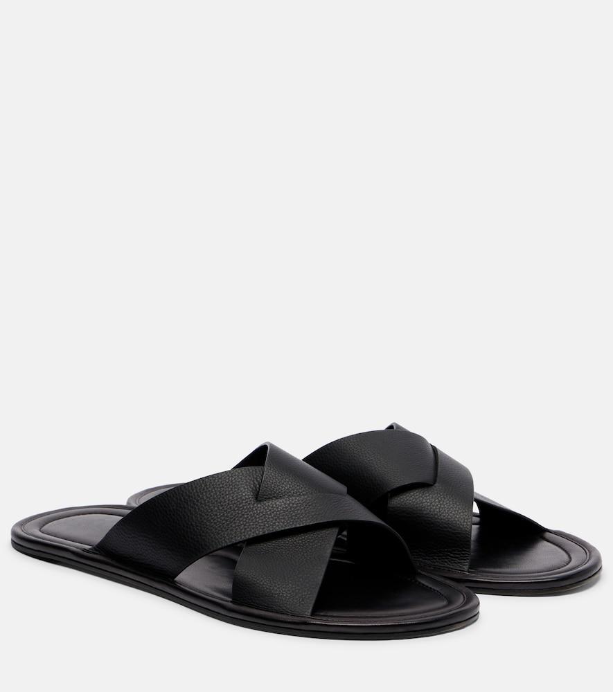 the row malick cross leather sandals
