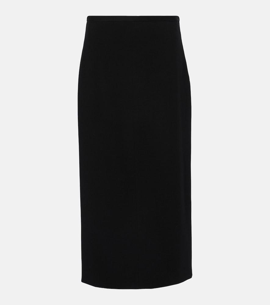the row matias wool-blend midi skirt